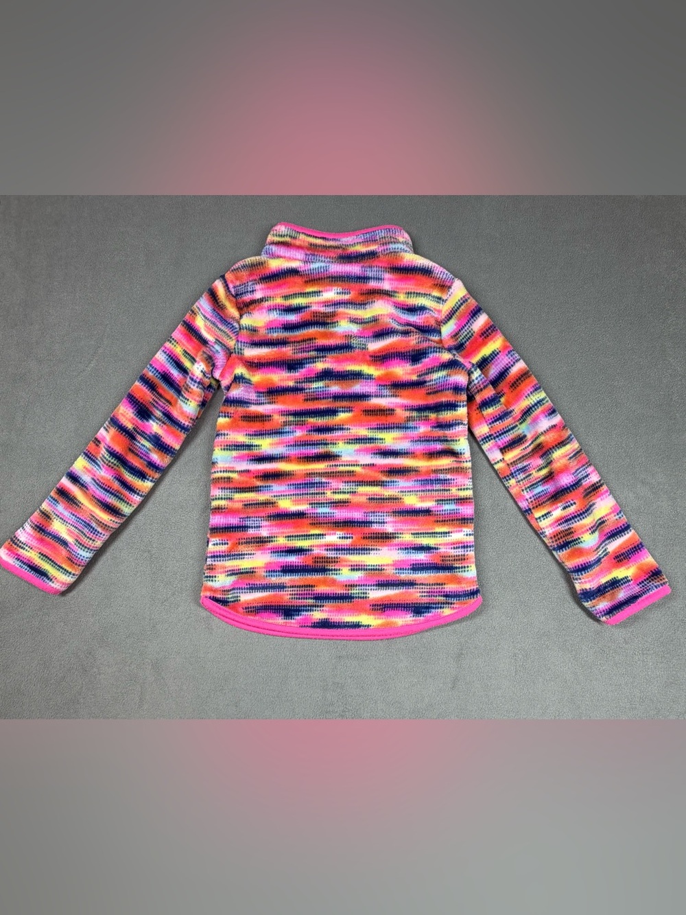 Juicy Couture Girls' Multicolor Fleece Quarter-Zip Pullover - Pink - Picture 3 of 9